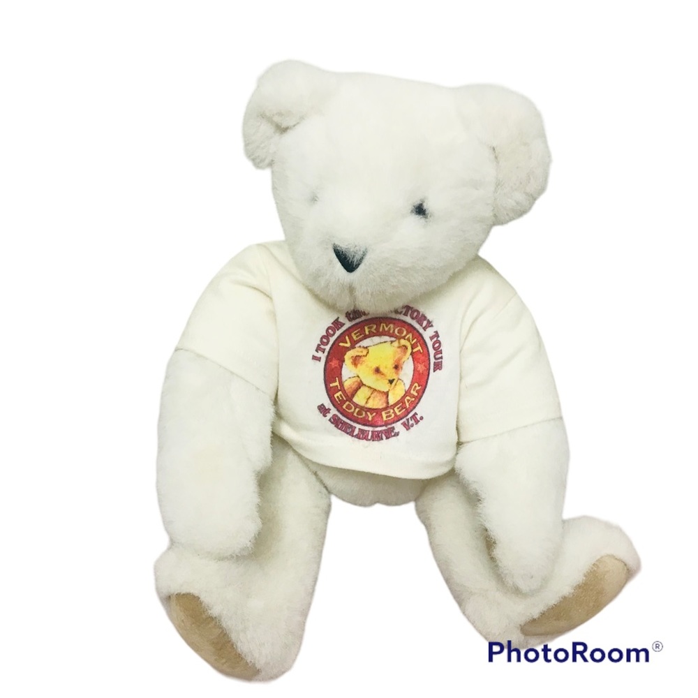 Vermont Teddy Bear Plush 15” Classic Jointed Brown Handmade Stuffed Animal USA.